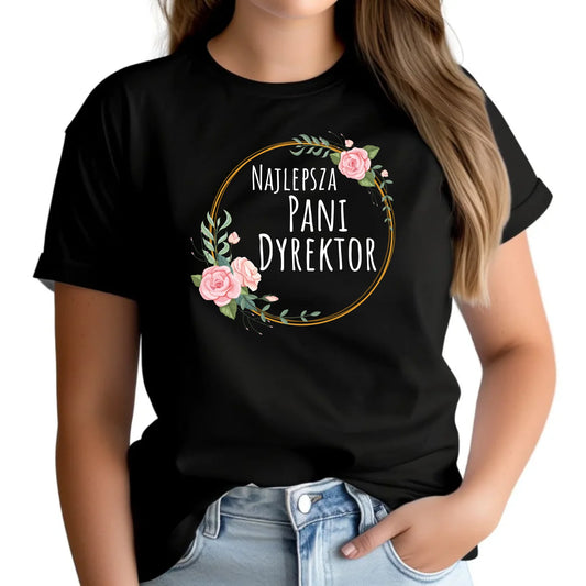 Koszulka damska dla dyrektorki szkoły - Najlepsza Pani Dyrektor N77 - StoryCups.pl
