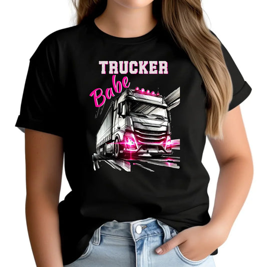 Koszulka damska - kierowca ciężarówki - Trucker Babe ZKT13 - StoryCups.pl