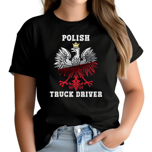 Koszulka damska dla kierowcy ciężarówki - Polish Truck Driver ZKT06 - StoryCups.pl