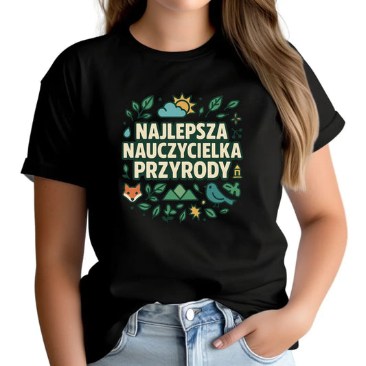 Koszulka damska dla nauczycielki - Najlepsza nauczycielka przyrody N64 - StoryCups.pl