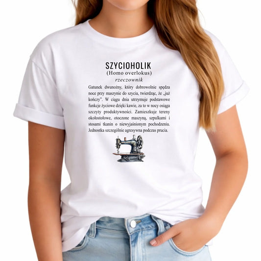 Koszulka damska szyciowa dla krawcowej - Szycioholik definicja HS10 - StoryCups.pl