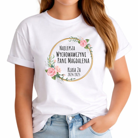 Koszulka damska - Najlepsza Wychowawczyni - personalizowana N02 - StoryCups.pl