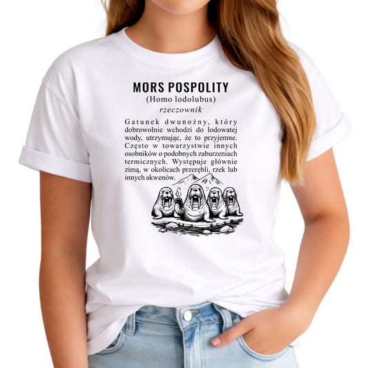 Koszulka damska - prezent dla morsa - Mors pospolity [Homo lodolubus] HM12 - StoryCups.pl