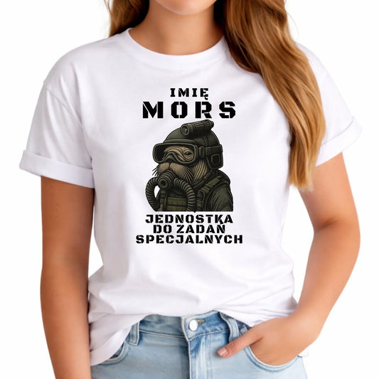 Koszulka damska - prezent dla morsa - Mors do zadań specjalnych - personalizowana HM07 - StoryCups.pl