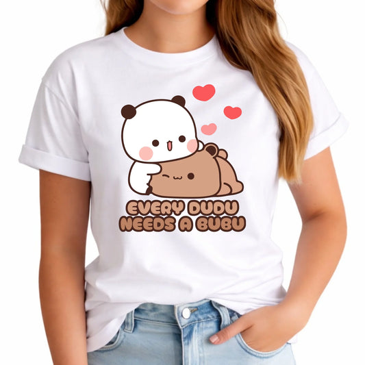 Koszulka damska dla par - Every Dudu needs a Bubu W32 - StoryCups.pl