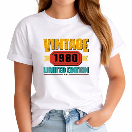 Vintage Limited Edition (data) | Koszulka damska prezent na urodziny U29 - StoryCups.pl