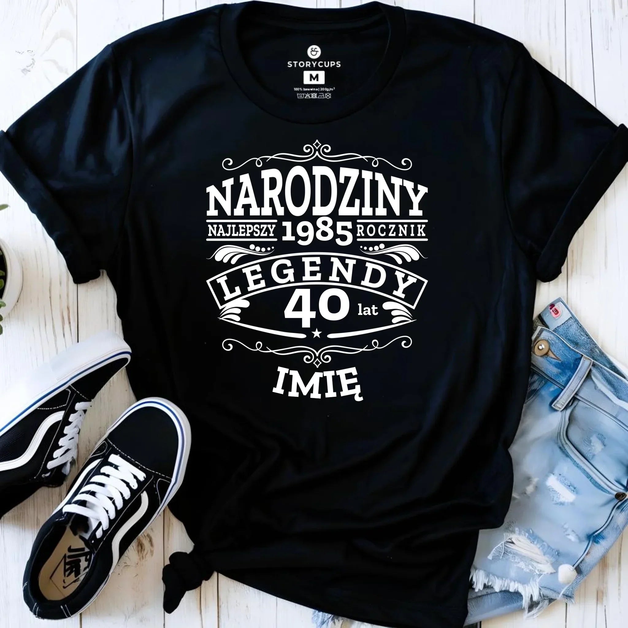 Narodziny Legendy | Personalizowana koszulka damska prezent na urodziny U01 - StoryCups.pl