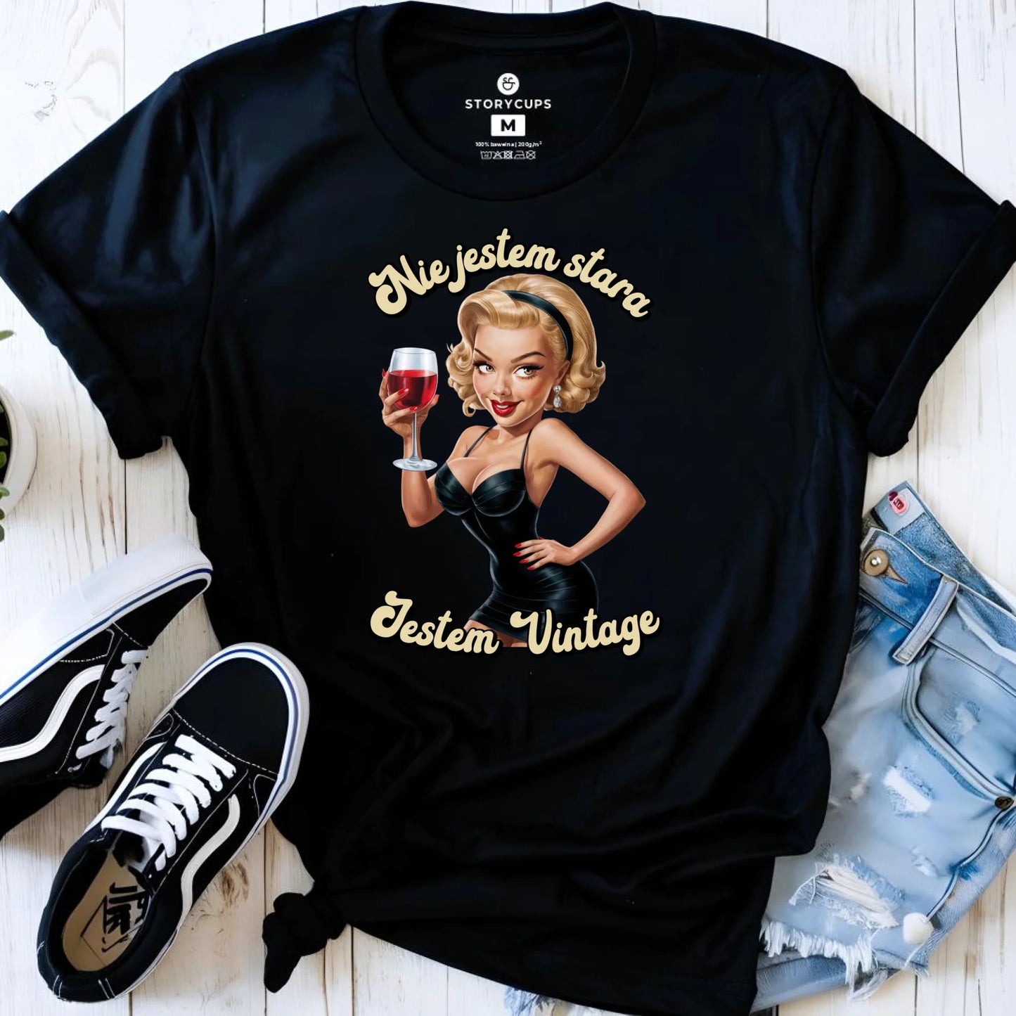Nie jestem stara jestem vintage | Koszulka damska na urodziny U05 - StoryCups.pl