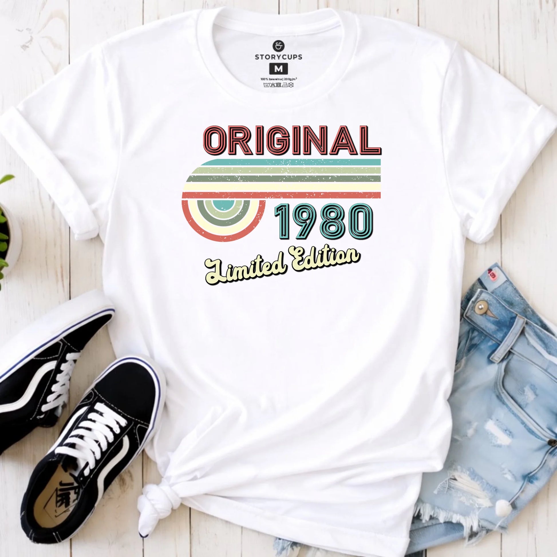 Edycja limitowana 80' rok urodzenia | Koszulka damska prezent na urodziny U31 - StoryCups.pl