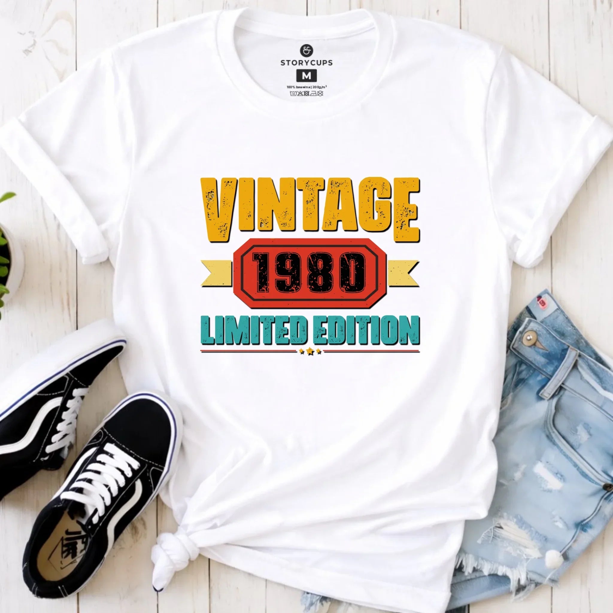 Vintage Limited Edition (data) | Koszulka damska prezent na urodziny U29 - StoryCups.pl