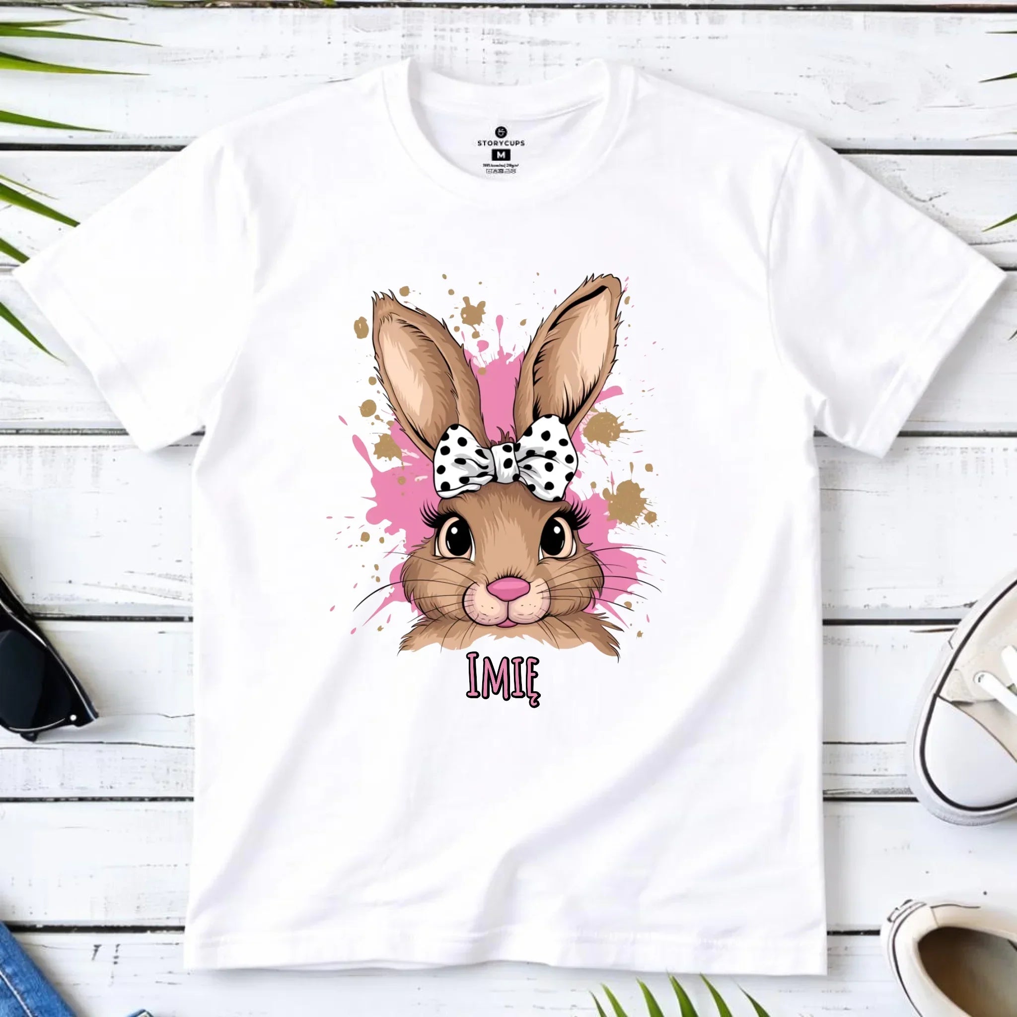 Koszulka dziecięca na Wielkanoc - Słodki Zajączek - personalizowana WN08 - StoryCups.pl