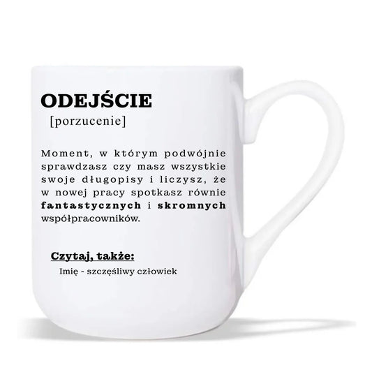 Kubek elegant - Odejście z pracy [porzucenie] - personalizowany OP01 - StoryCups.pl