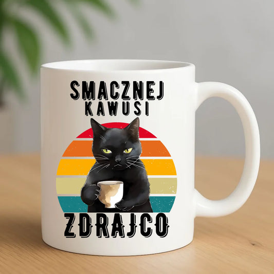 Kubek na odejście z pracy - Smacznej kawusi zdrajco OP03 - StoryCups.pl