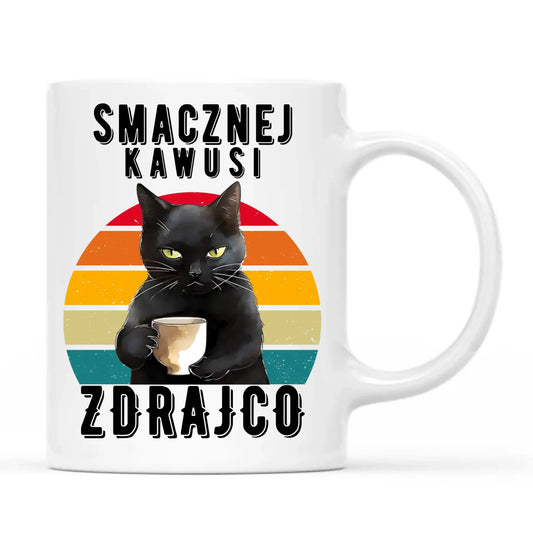 Kubek na odejście z pracy - Smacznej kawusi zdrajco OP03 - StoryCups.pl