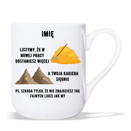 Kubek elegant na odejście z pracy - Nie znajdziesz tak fajnych ludzi jak my - personalizowany OP04 - StoryCups.pl