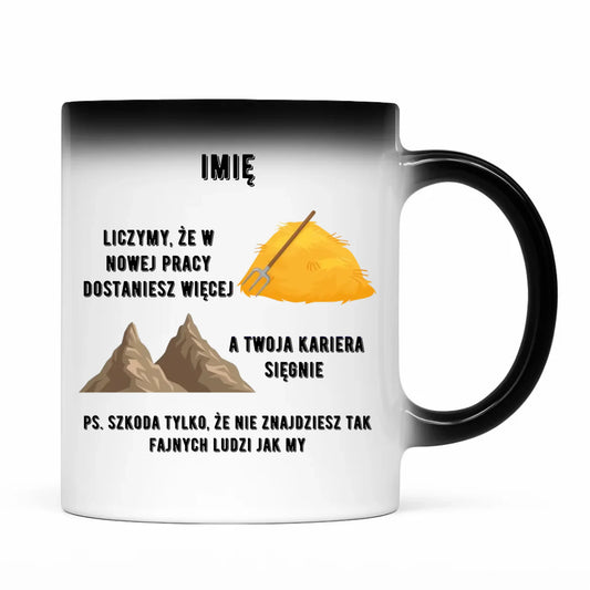 Kubek magiczny na odejście z pracy - Nie znajdziesz tak fajnych ludzi jak my - personalizowany OP04 - StoryCups.pl