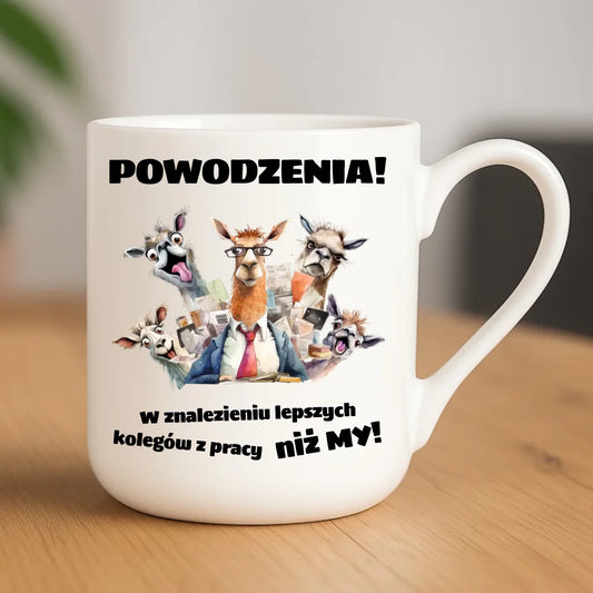 Kubek elegant na odejście z pracy - Powodzenia w znalezieniu lepszych kolegów OP08 - StoryCups.pl