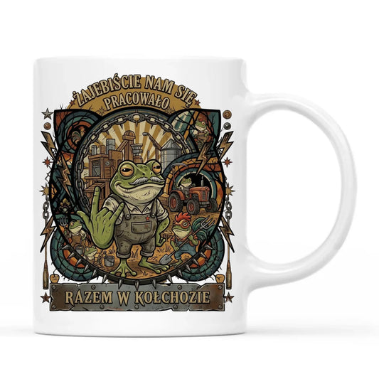 Kubek na odejście z pracy dla kolegi - Żajebiście nam się pracowało w kołchozie OP10 - StoryCups.pl