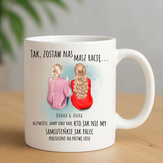Kubek na odejście z pracy - prezent od koleżanek - 2-5 osób personalizowany OP16 - StoryCups.pl