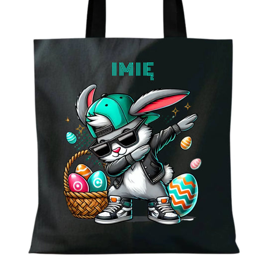 Torba na Wielkanoc - Zajączek Dab dance - personalizowana WN09 - StoryCups.pl