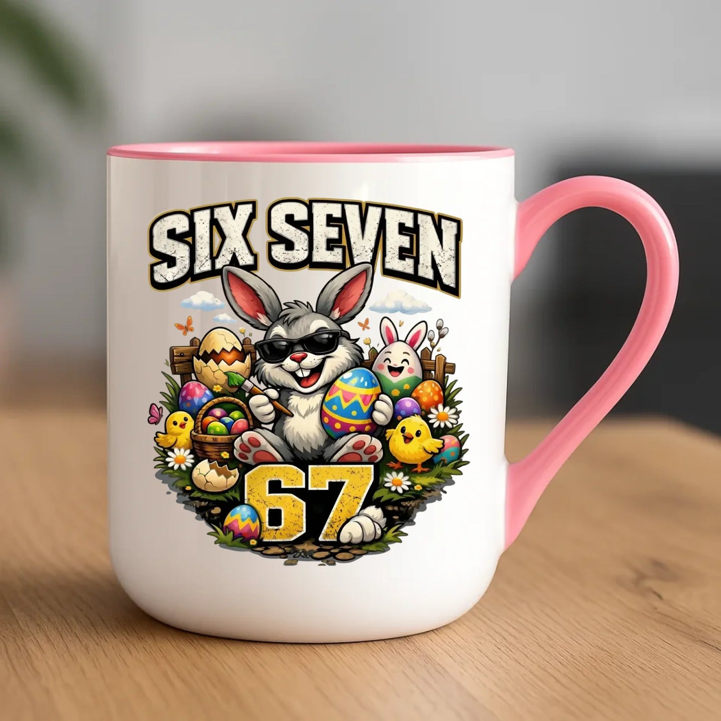 Kubek elegant wielkanocny - Zając Six Seven 67 WN10 - StoryCups.pl