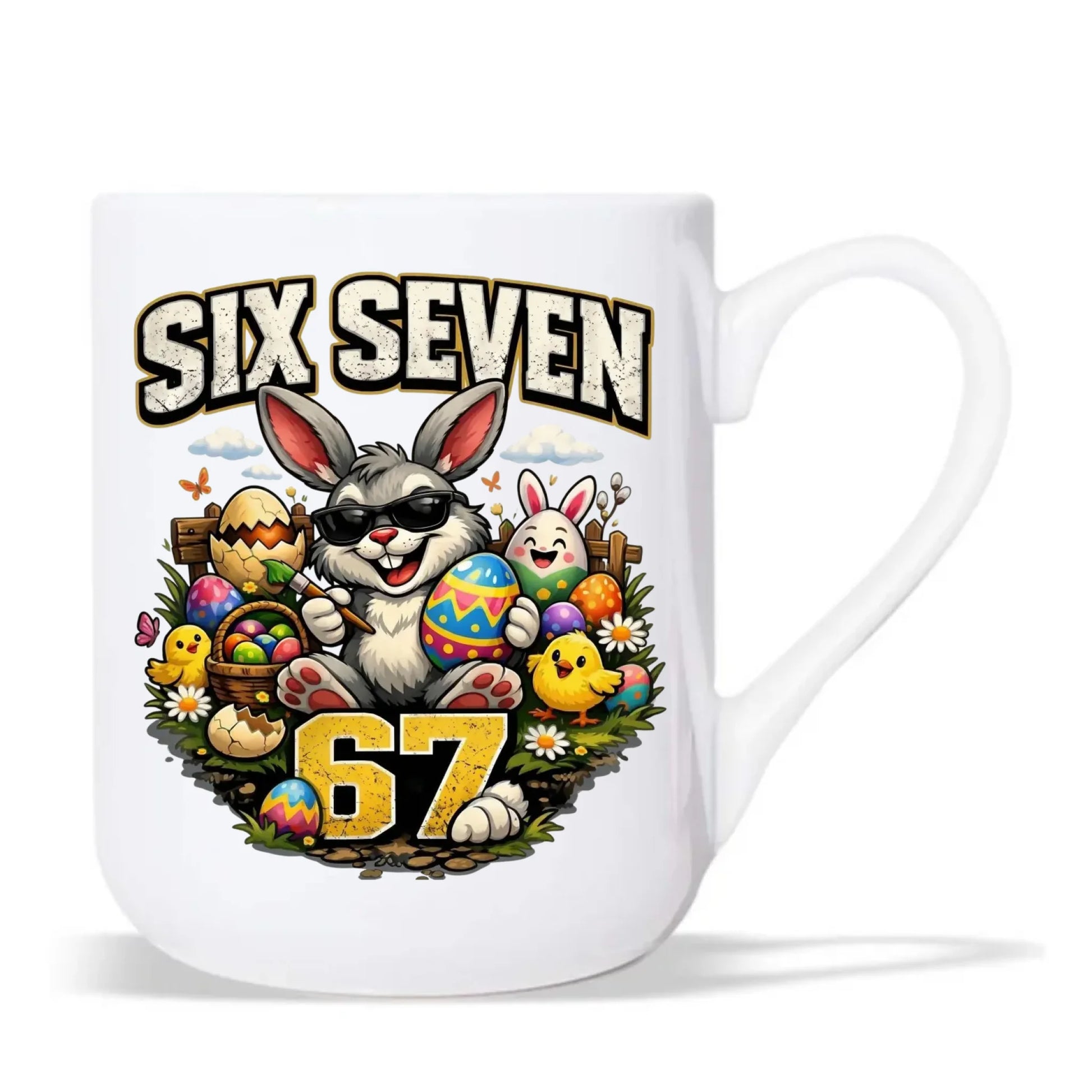 Kubek elegant wielkanocny - Zając Six Seven 67 WN10 - StoryCups.pl
