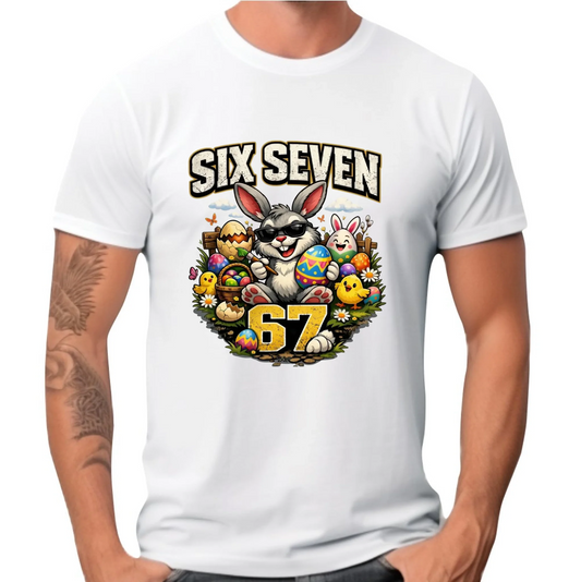 Koszulka męska wielkanocna - Zając Six Seven 67 WN10 - StoryCups.pl