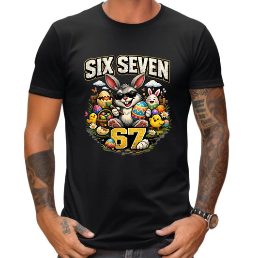 Koszulka męska wielkanocna - Zając Six Seven 67 WN10 - StoryCups.pl