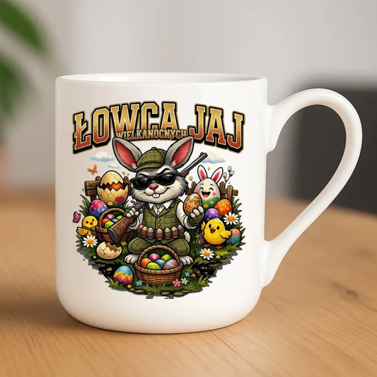 Kubek elegant wielkanocny - Zając Łowca Jaj WN12 - StoryCups.pl