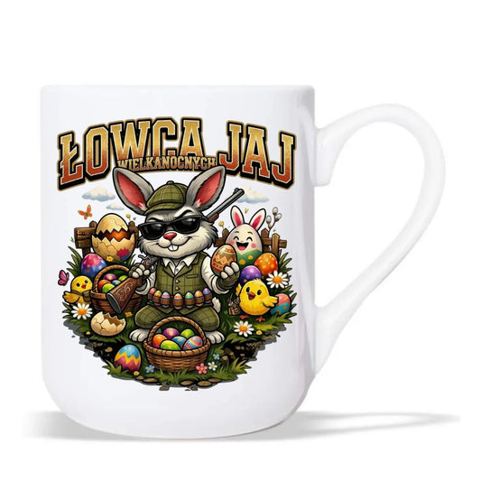 Kubek elegant wielkanocny - Zając Łowca Jaj WN12 - StoryCups.pl