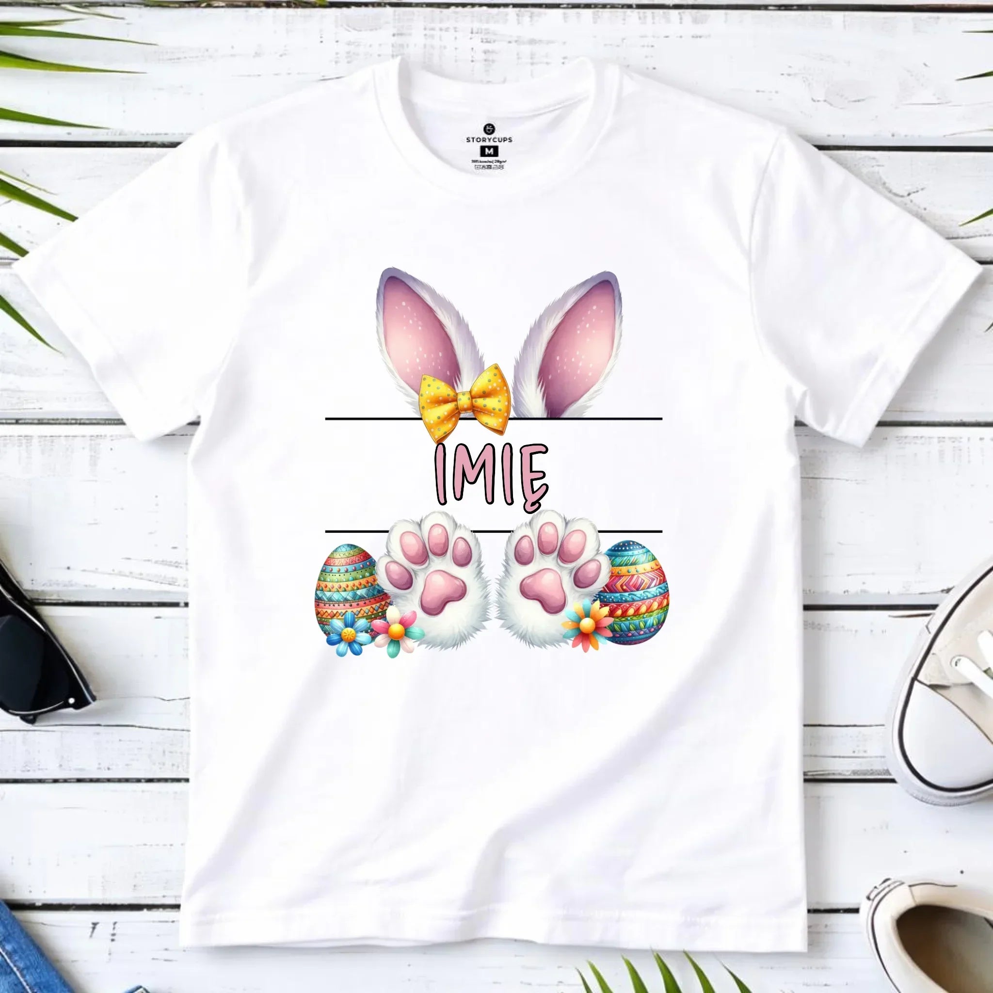 Koszulka dziecięca wielkanocna - Zajączek - personalizowana WN13 - StoryCups.pl