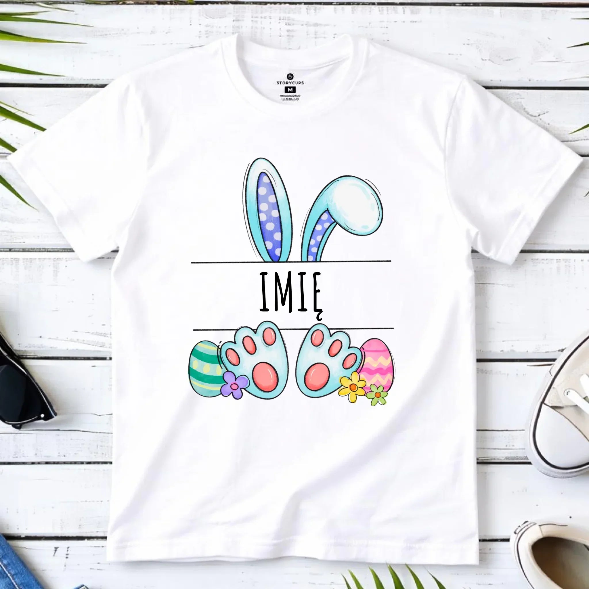 Koszulka dziecięca na Wielkanoc - Zajączek - personalizowana WN14 - StoryCups.pl