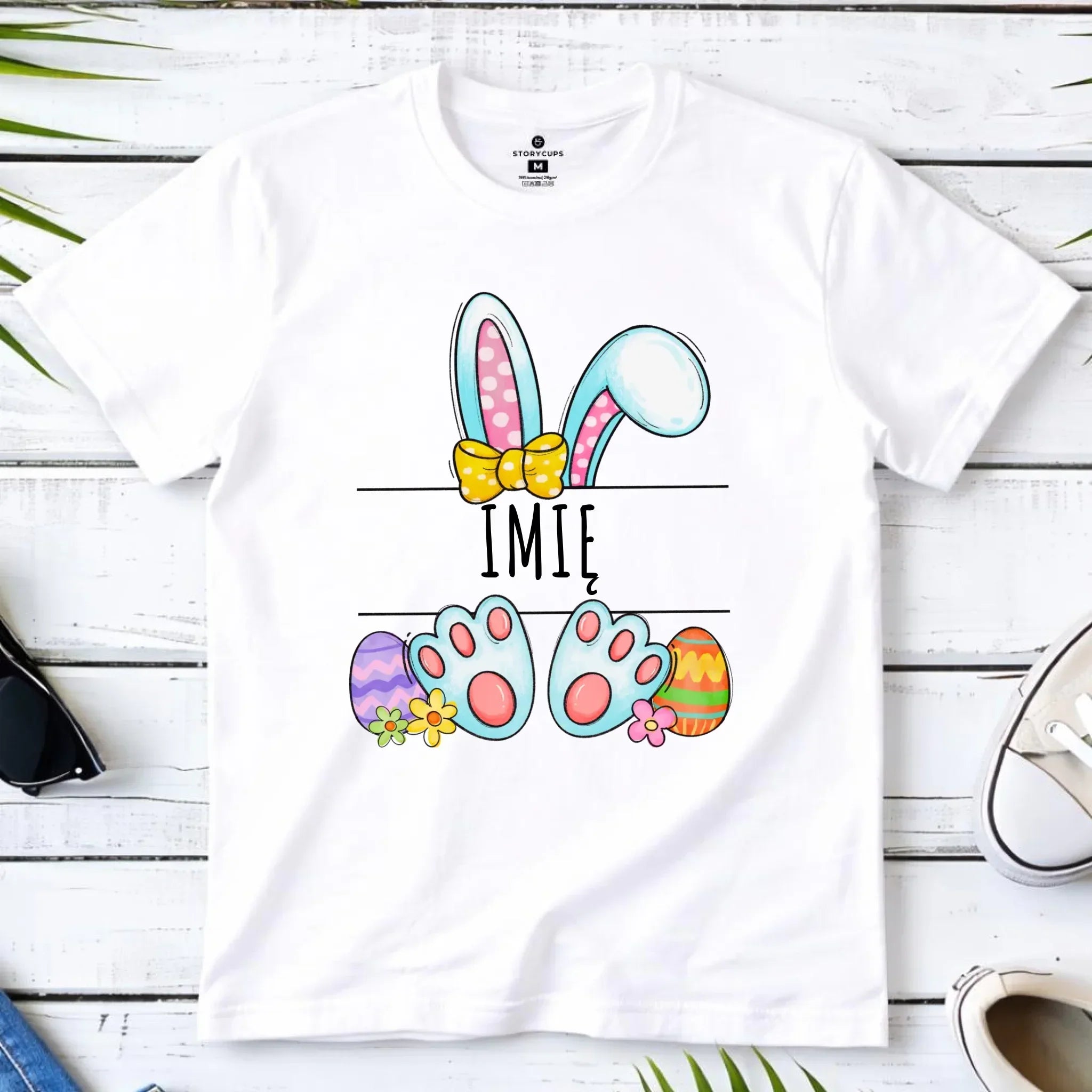 Koszulka dziecięca wielkanocna dla dziecka - Zajączek - personalizowana WN15 - StoryCups.pl
