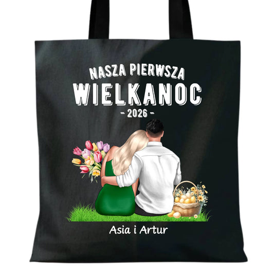 Torba wielkanocna dla par - Nasza pierwsza Wielkanoc - personalizowana WN16 - StoryCups.pl