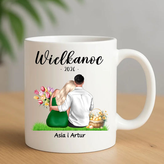 Kubek na Wielkanoc dla par - personalizowany WN36 - StoryCups.pl