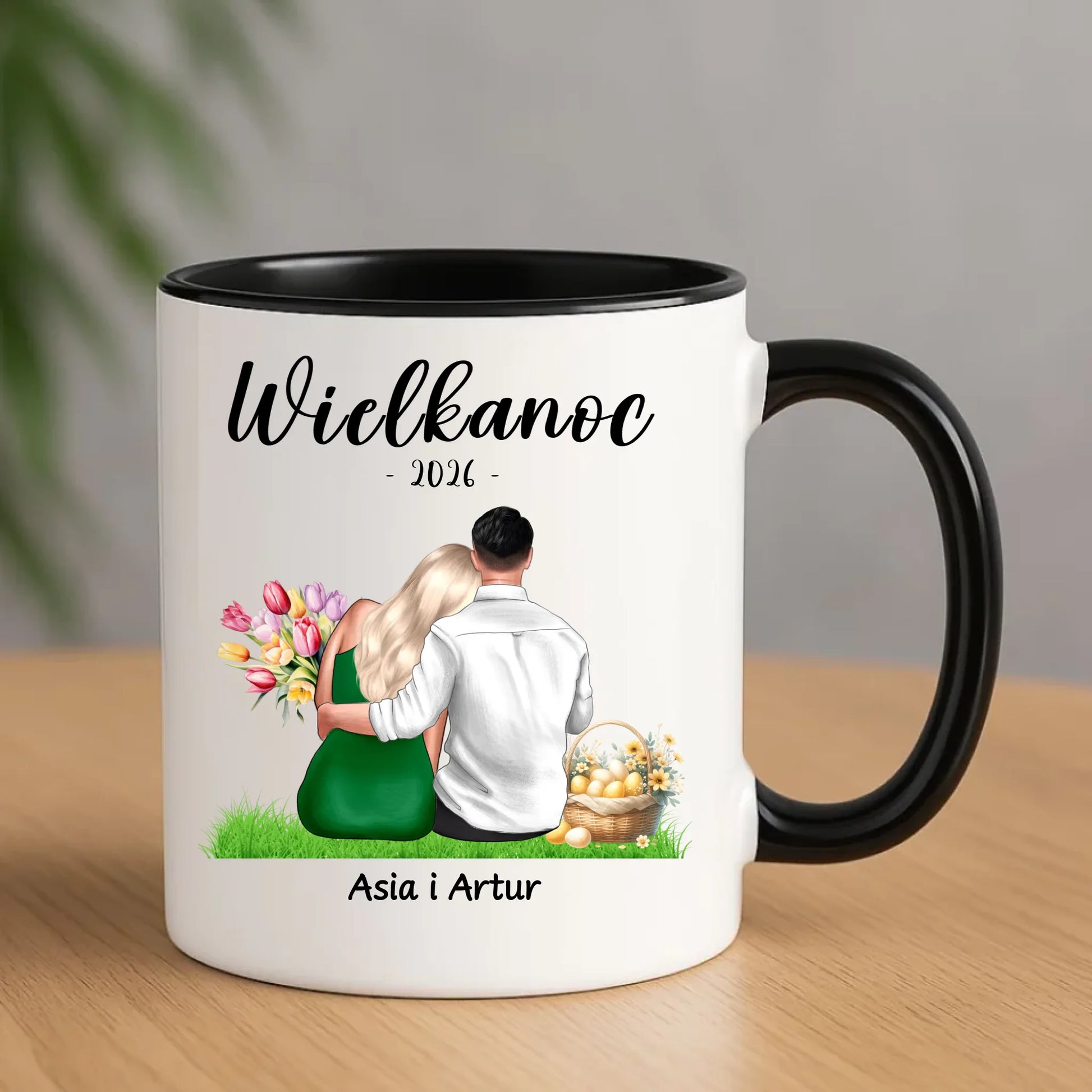 Kubek na Wielkanoc dla par - personalizowany WN36 - StoryCups.pl