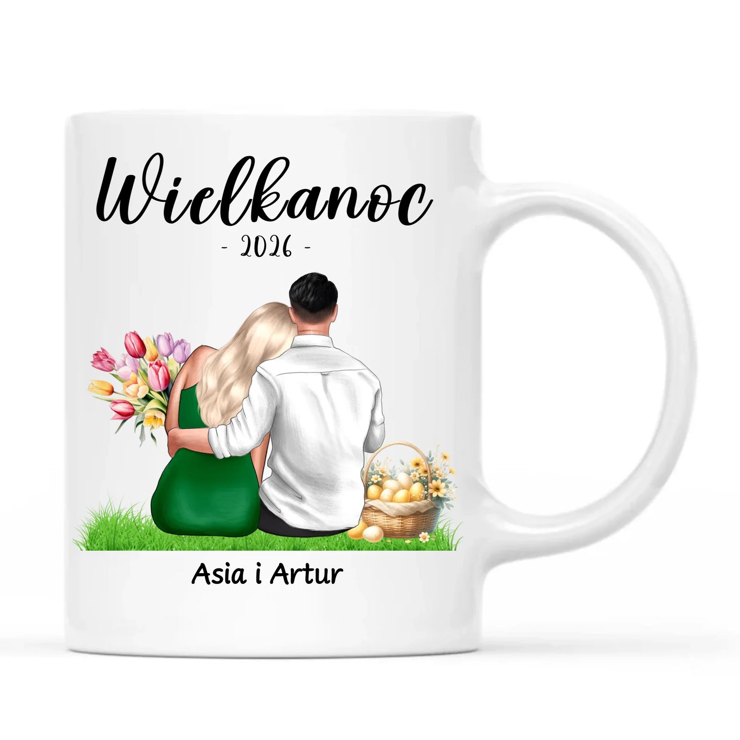 Kubek na Wielkanoc dla par - personalizowany WN36 - StoryCups.pl