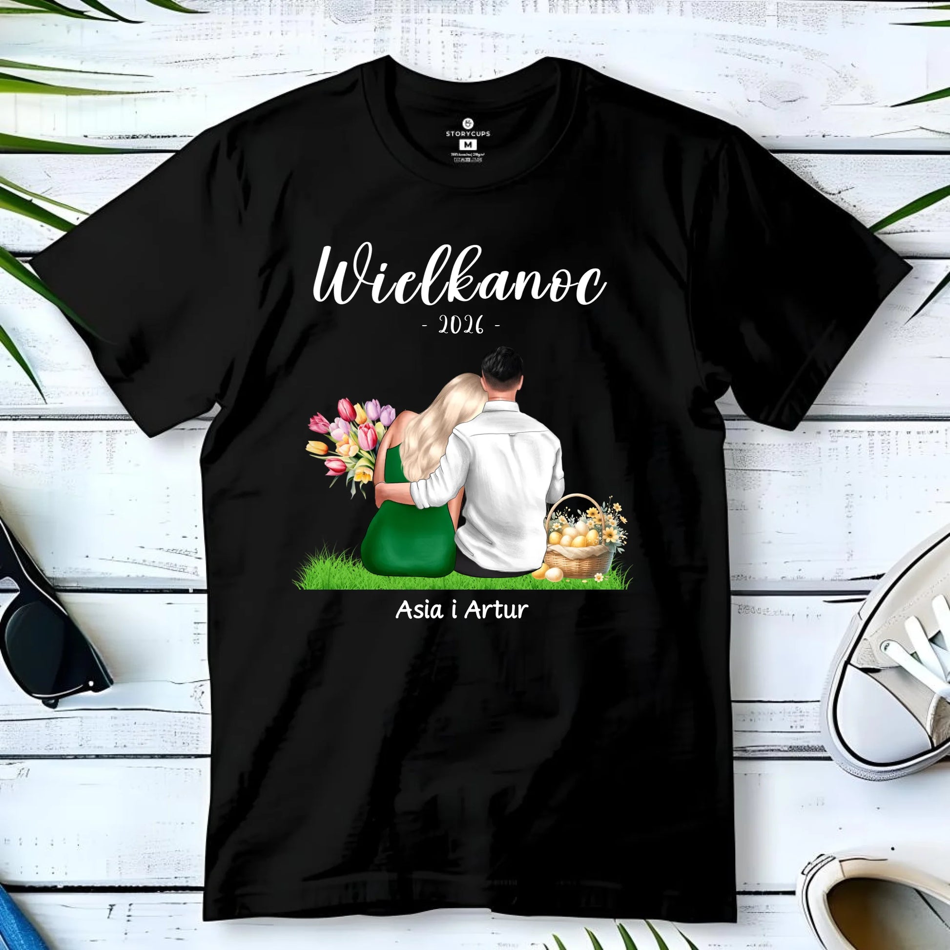 Koszulka męska na Wielkanoc dla par - personalizowana WN36 - StoryCups.pl