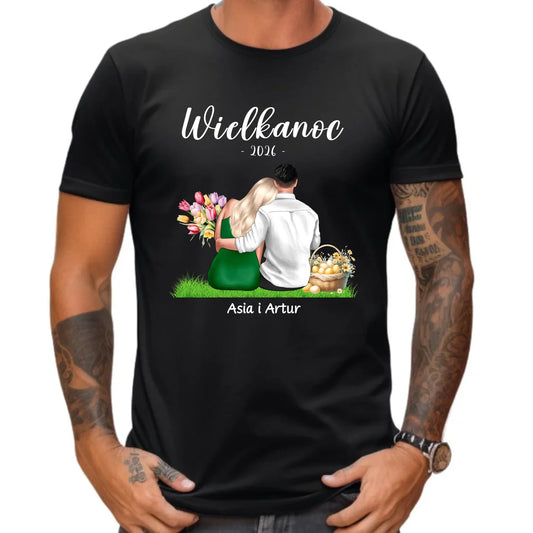 Koszulka męska na Wielkanoc dla par - personalizowana WN36 - StoryCups.pl