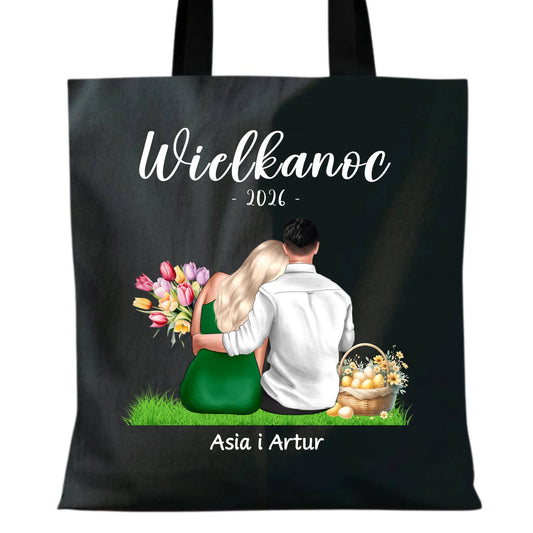 Torba na Wielkanoc dla par - personalizowana WN36 - StoryCups.pl