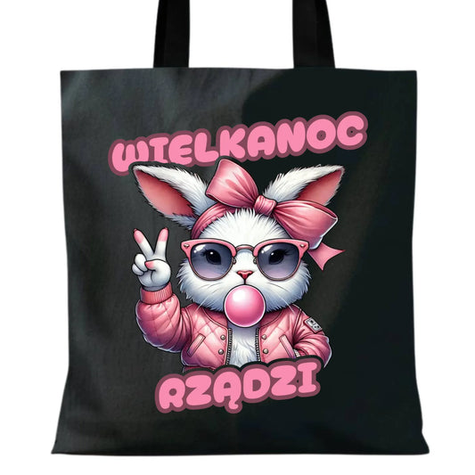 Torba wielkanocna – Stylowy królik w okularach Wielkanoc rządzi WN18 - StoryCups.pl