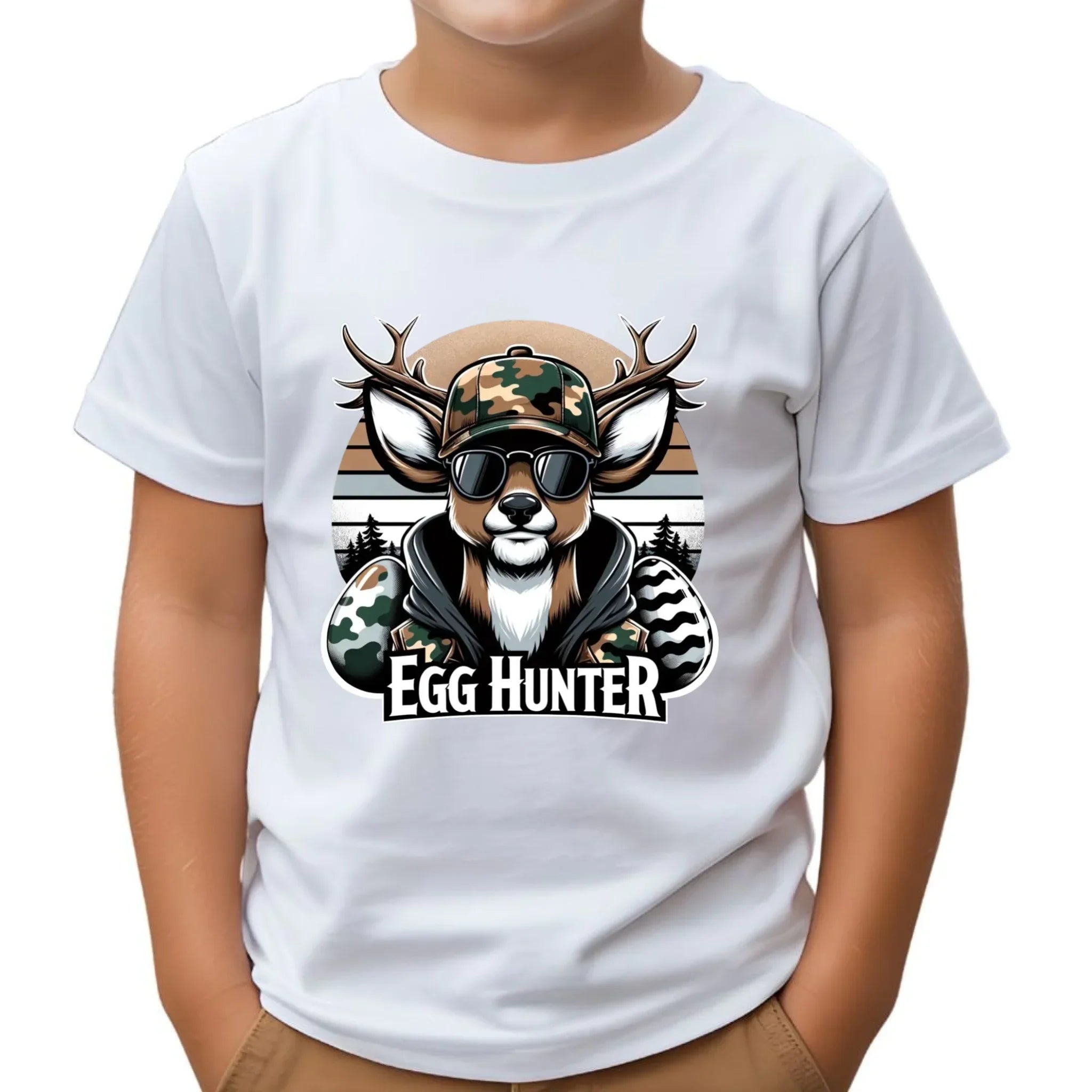 Koszulka dziecięca wielkanocna - Jeleń Survival Egg hunter WN19 - StoryCups.pl
