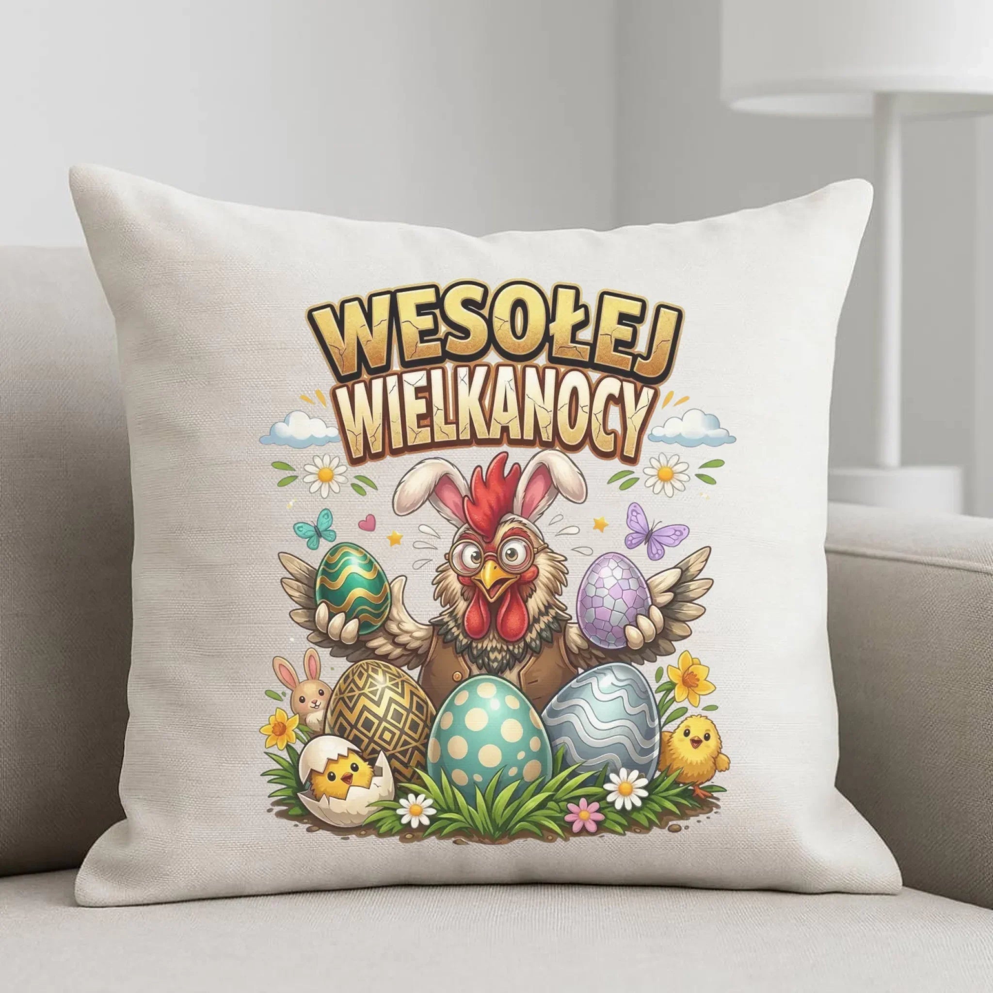 Poduszka wielkanocna - Wesołej Wielkanocy WN20 - StoryCups.pl