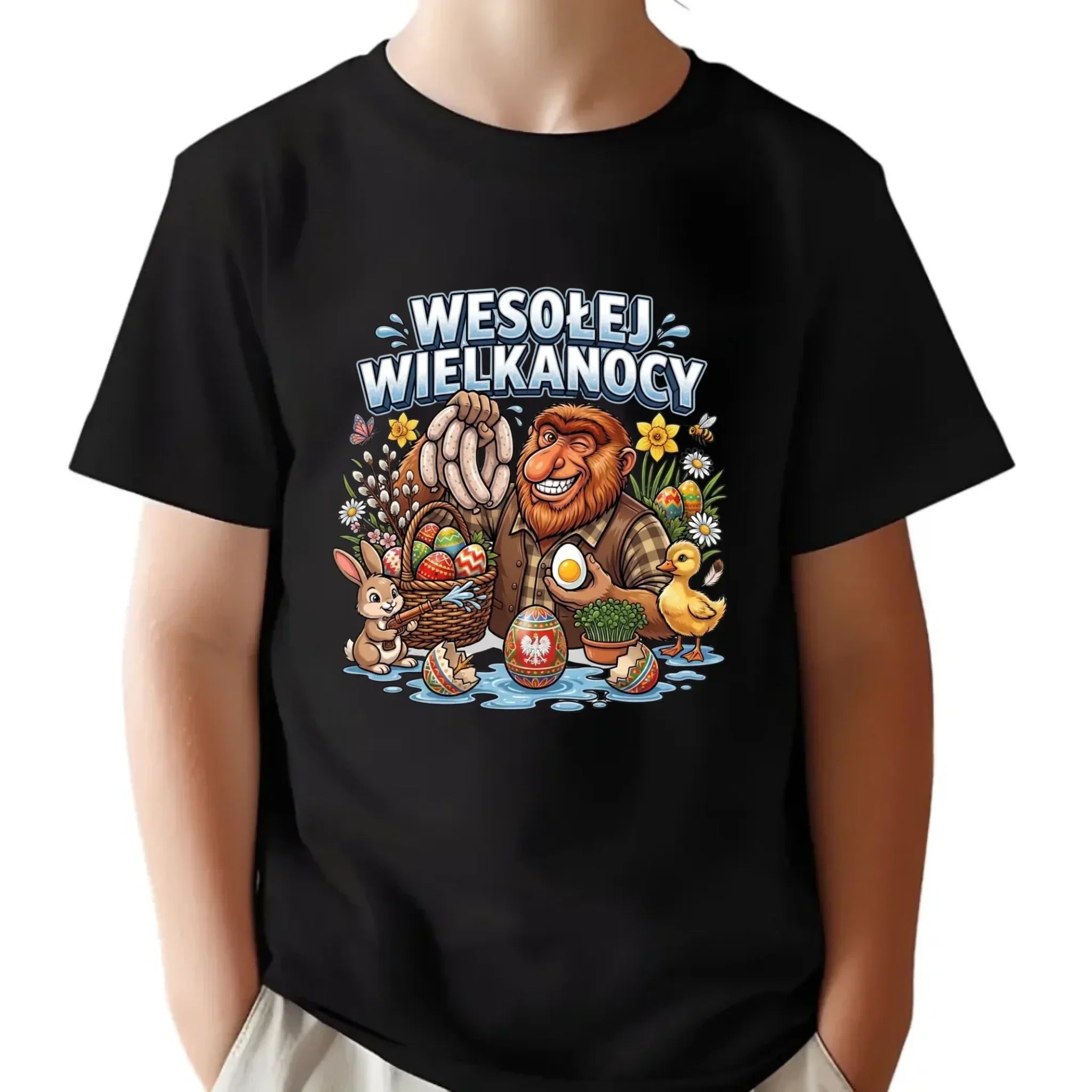 Koszulka dziecięca wielkanocna - Janusz Nosacz - Wesołej Wielkanocy WN21 - StoryCups.pl