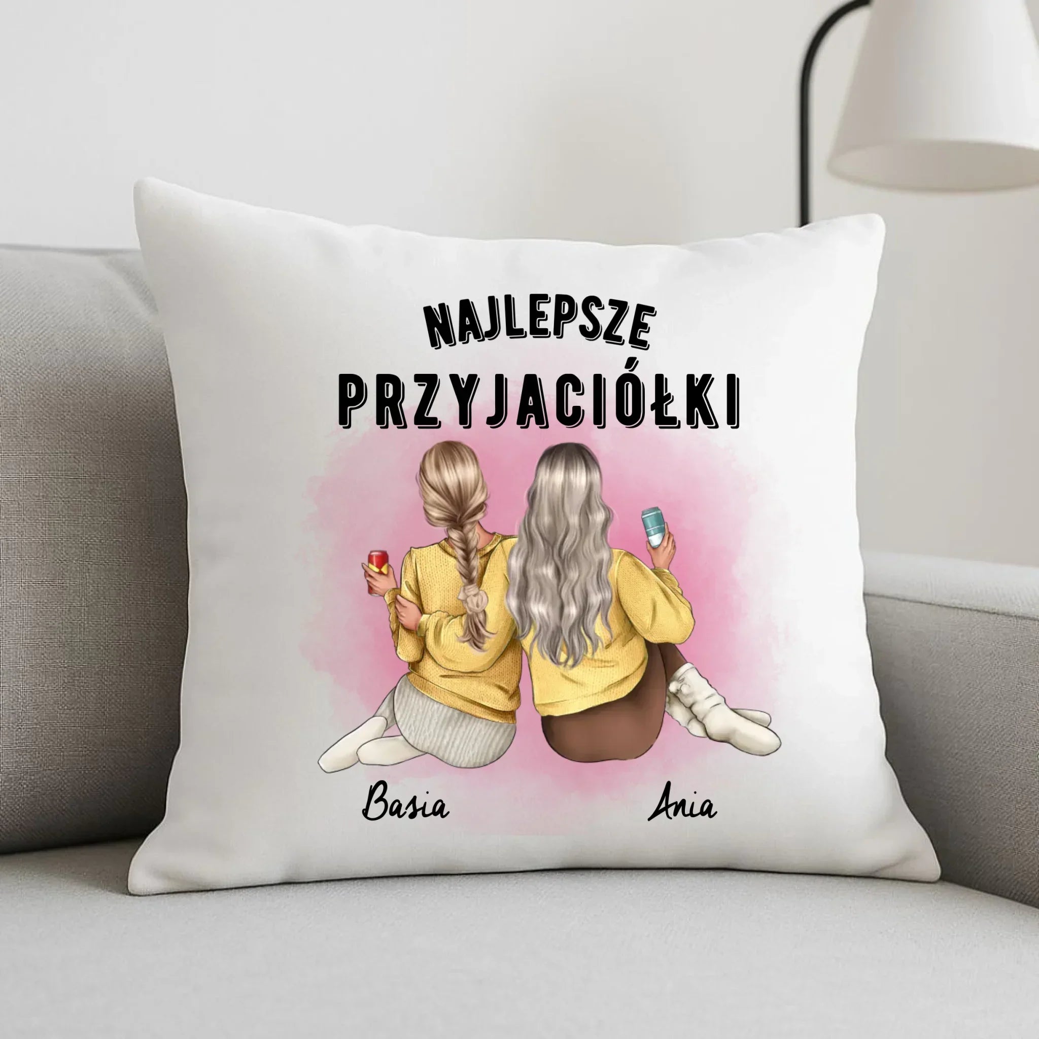 Poduszka - prezent dla przyjaciółek - Najlepsze przyjaciółki 2-4 osób - personalizowana PR01 - StoryCups.pl