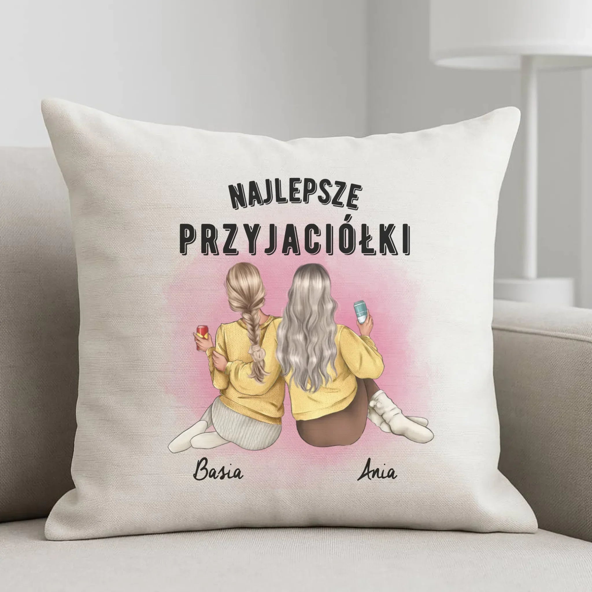 Poduszka - prezent dla przyjaciółek - Najlepsze przyjaciółki 2-4 osób - personalizowana PR01 - StoryCups.pl