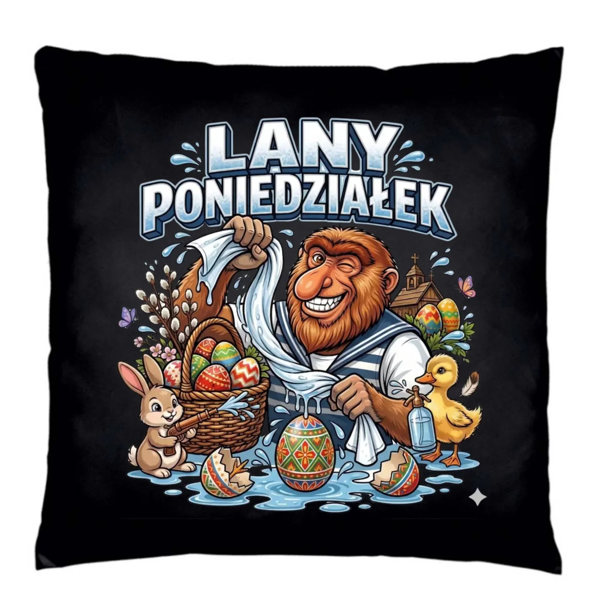 Poduszka dekoracyjna wielkanocna - Lany poniedziałek Janusz Nosacz WN38 - StoryCups.pl