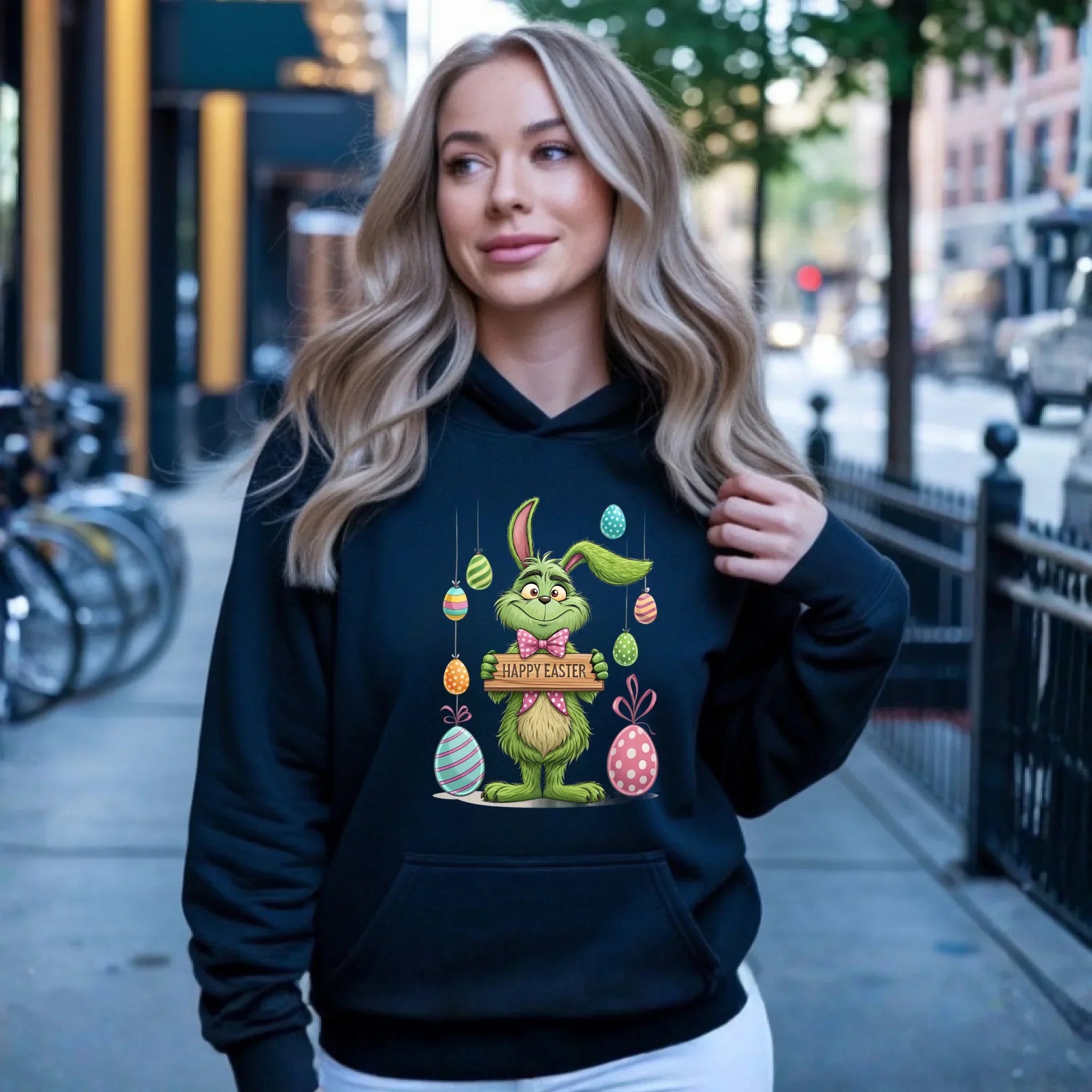 Grinch | Bluza damska z kapturem na Wielkanoc WN33 - StoryCups.pl