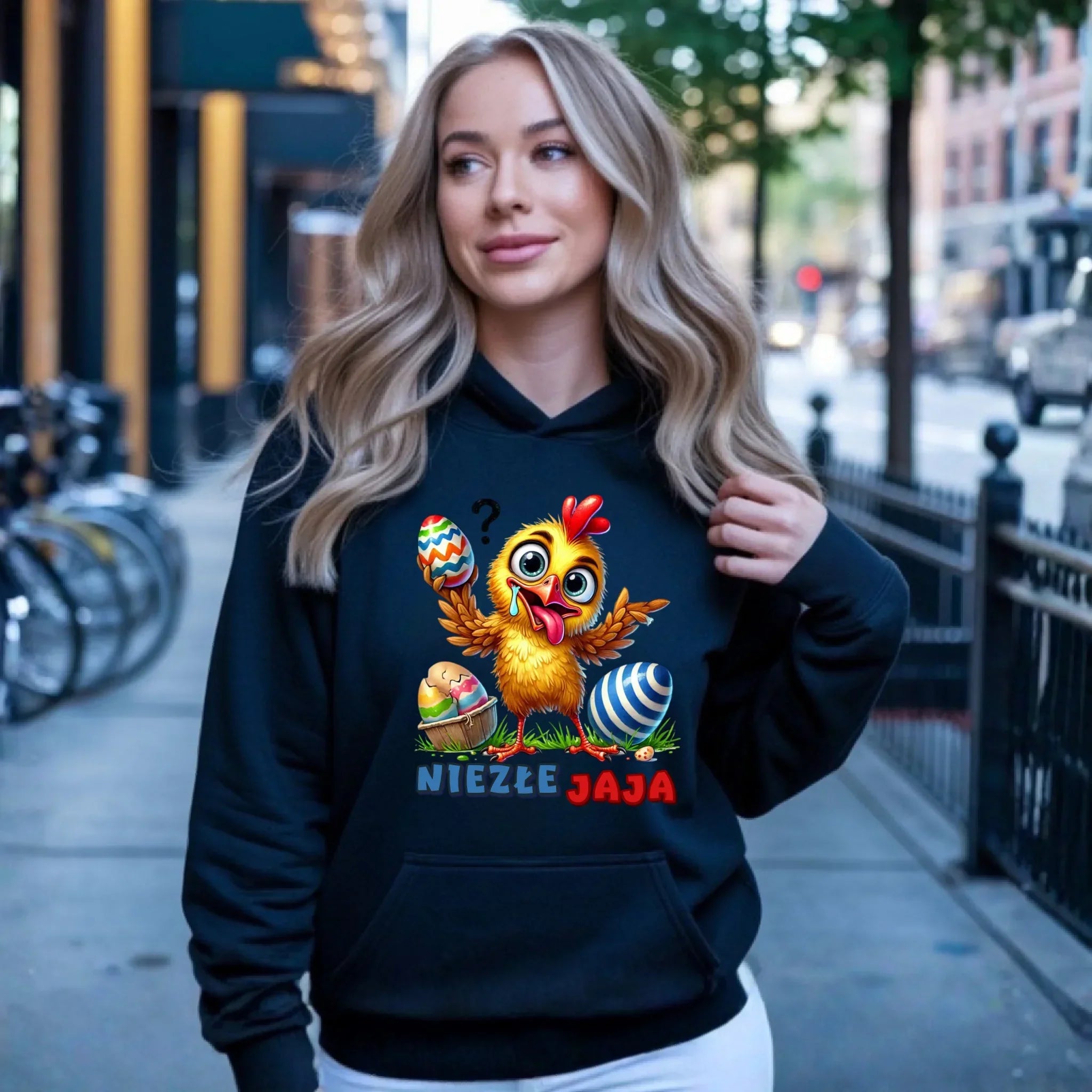 Niezłe jaja | Bluza damska z kapturem na Wielkanoc WN28 - StoryCups.pl