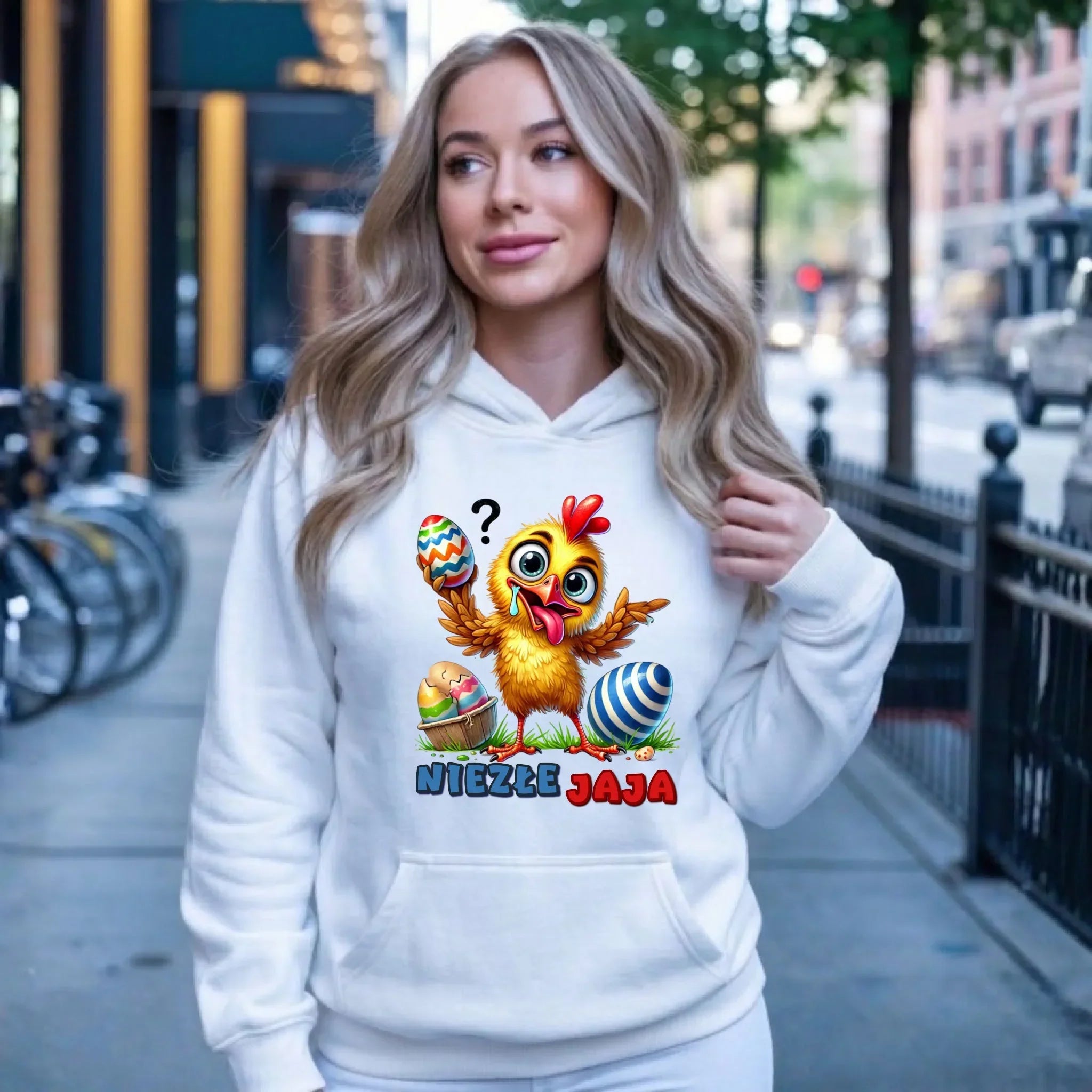 Niezłe jaja | Bluza damska z kapturem na Wielkanoc WN28 - StoryCups.pl